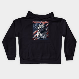 Pug 4th of July Kids Hoodie